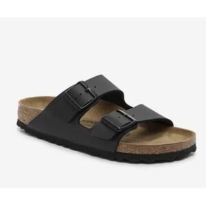 Birkenstock Women's Arizona Double Buckle Slide Sandals Black Size 40 Or Size 9